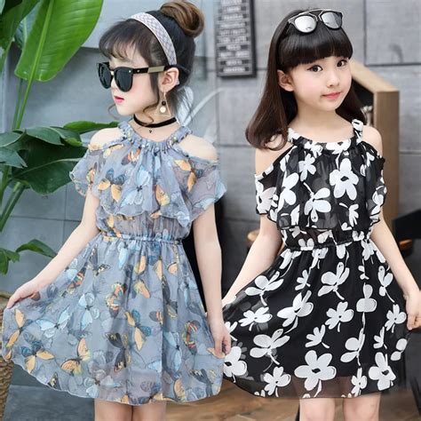 Flower Girl Dresses 2018 Summer Chiffon Kids Dresses Floral Children Clothing Princess Party ...