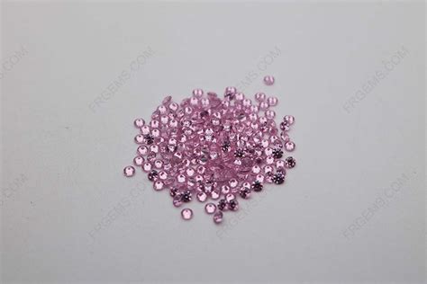 Cubic Zirconia Pink Round Shape diamond faceted cut 2mm melee stones CZ03 IMG_1024-Loose ...