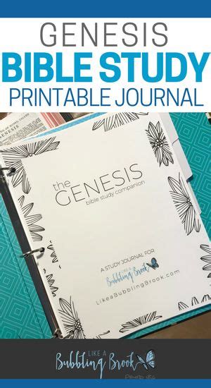 The GENESIS Bible Study Companion (Printable Journal) - Bubbling Brook | Bible study workbooks ...