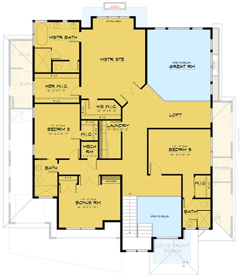 Contemporary 2-Story Home Plan with First Floor Guest Suite - 666150RAF ...