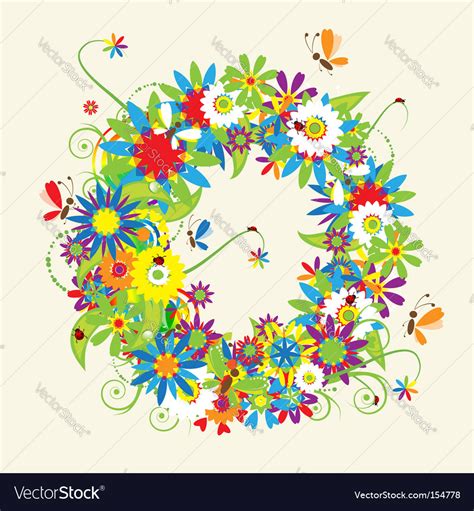 Letter o floral design Royalty Free Vector Image