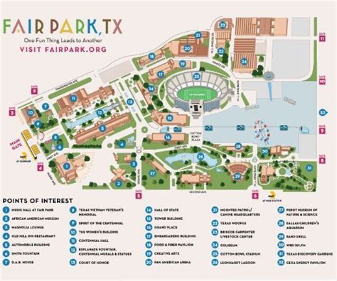 Fair Park Parking Map