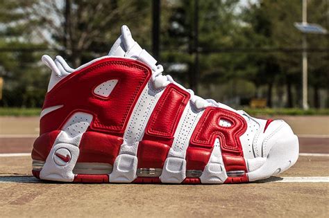 Nike's Air More Uptempo Debuts in Gym Red Nike Air Shoes, Nike Air Jordans, Nike Air Max ...