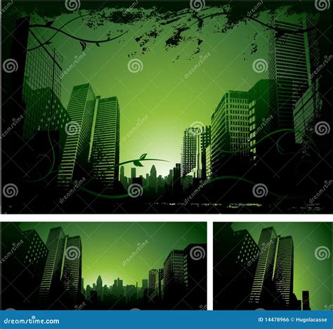 Green city design stock vector. Illustration of district - 14478966