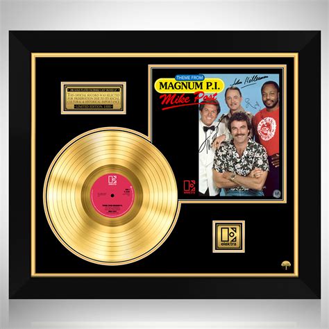 Magnum P.I. Original Motion Picture Soundtrack Gold LP Limited Signature Edition Custom Frame ...