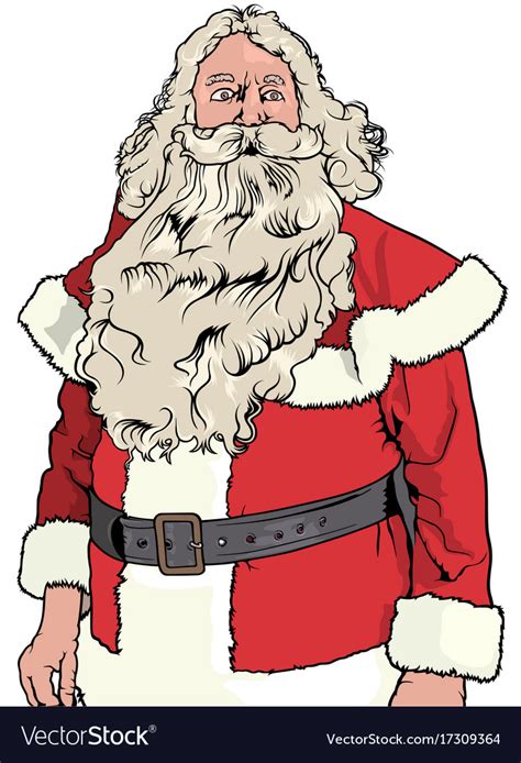 Santa claus without hat Royalty Free Vector Image