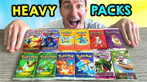 Opening ALL HEAVY Vintage Packs of Pokemon Cards! - YouTube