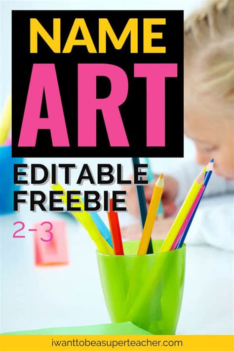 Back to School Name Art Freebie: Fun, Easy & Editable! - Classroom Freebies