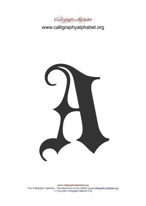 Gothic Calligraphy Alphabets A-Z | Calligraphy Alphabet Org | Calligraphy alphabet, Alphabet ...