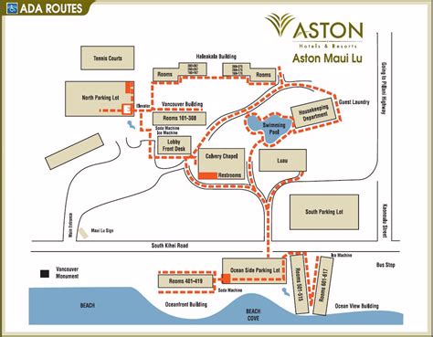 Map Layout Aston Maui Lu Resort