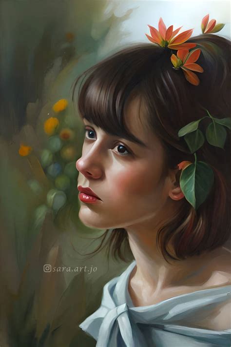 oil painting of a girl face by saraBI96 on DeviantArt