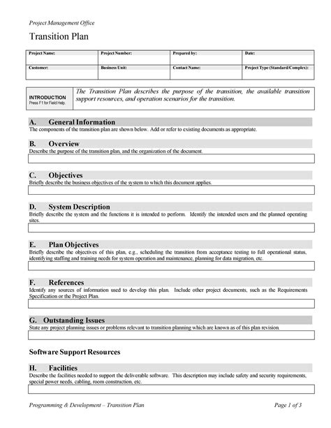 40+ Transition Plan Templates (Career, Individual) - Template Lab