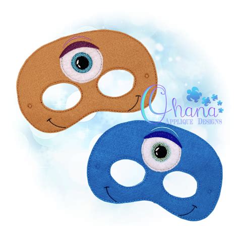 Cyclops Pretend Mask Embroidery - Ohana Applique Designs