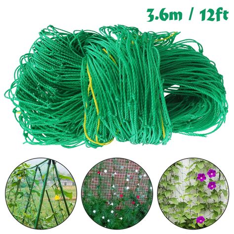 EEEkit Heavy-Duty Nylon Garden Plant Trellis Netting, Polyester Flexible String Plant Support ...