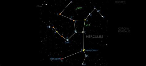 Constellation Hercules, the Hercules (Her) Star Map Hercules ...