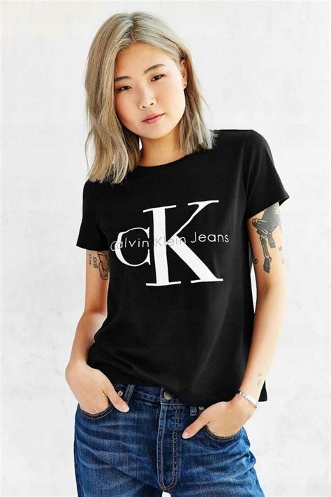 T-shirt KOSZULKA DAMSKA CK CALVIN KLEIN r.M Black - 7577317474 ...