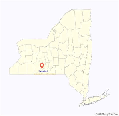 Map of Campbell CDP, New York - Thong Thai Real