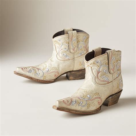 IOANA BOOTS -- An ode to old-fashioned romance, these classic, whitewashed boots by Liberty ...