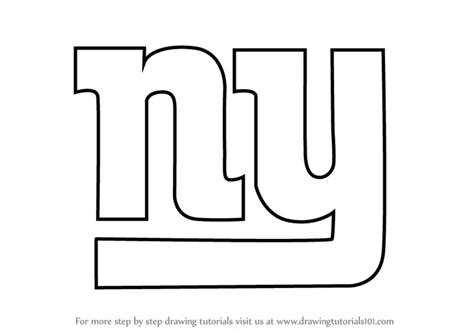 Learn How to Draw New York Giants Logo (NFL) Step by Step : Drawing ...