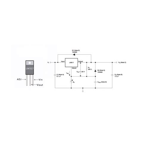 LM317 Adjustable Voltage Regulator