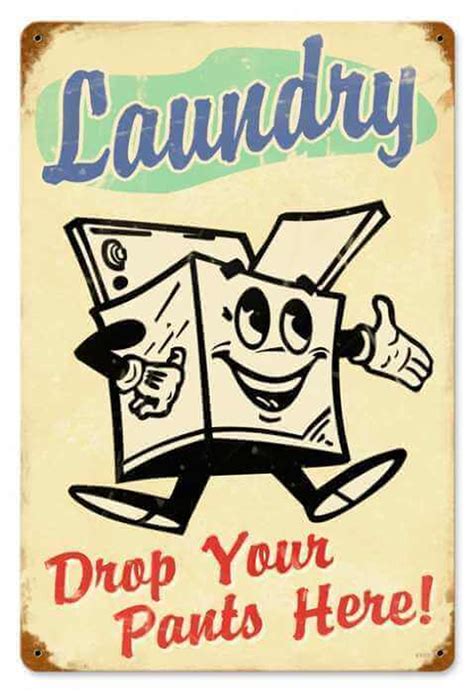 Vintage Laundry Metal Sign 12 x 18 inches