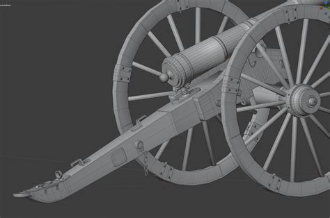 Civil War Cannon Replica 3D | CGTrader