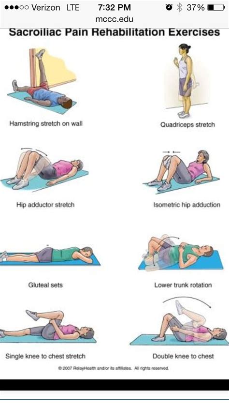 Exercises For Sciatica Printable