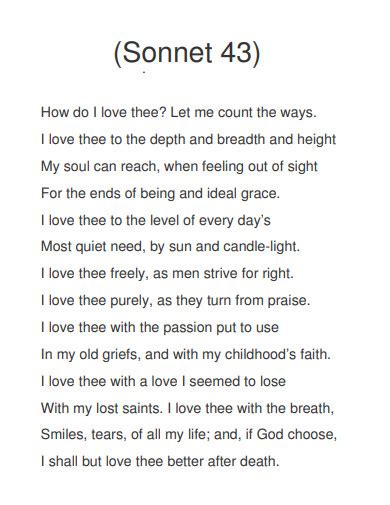 Sonnet Poem - 30+ Examples, Format, How to Write, PDF