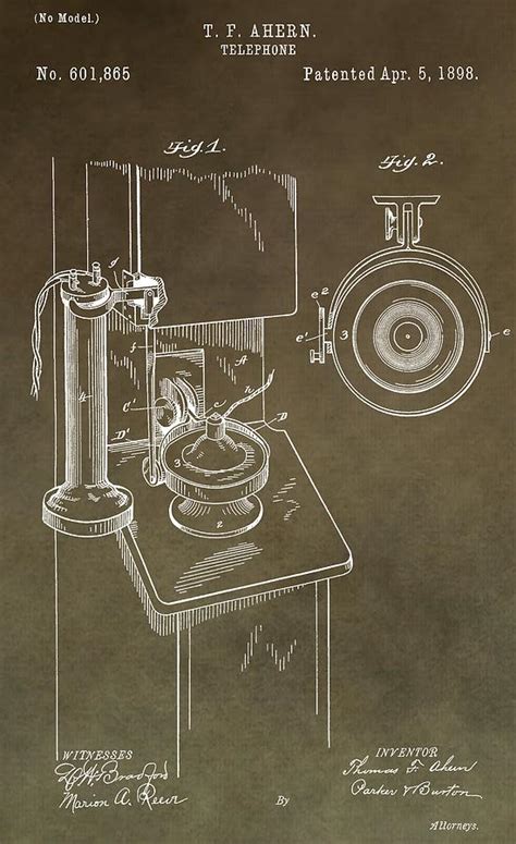 Antique Telephone Patent Photograph by Dan Sproul