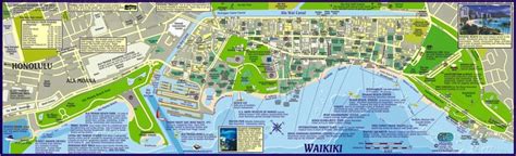 Waikiki beach map, Waikiki beach, Waikiki