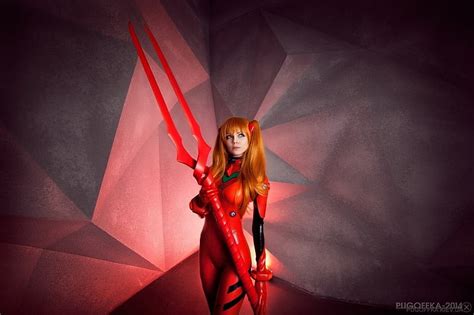 HD wallpaper: woman wearing red devil costume, anime, cosplay, Neon Genesis Evangelion ...