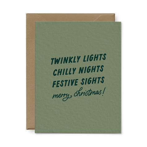 Twinkly Lights Christmas Greeting Card | Ruff House Paperie