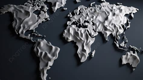 3d World Map Against A Grey Backdrop Background, Earth Map, World Map ...