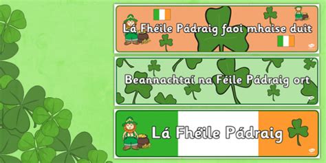 Lá Fhéile Pádraig Display Pack Gaeilge (teacher made)