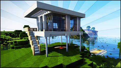 Minecraft House With Concrete / Modern minecraft houses usually have lots of glass, white colors ...