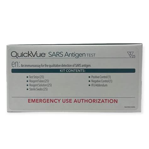 Quidel 20387 QuickVue SARS Covid 19 Antigen Rapid Test Kit