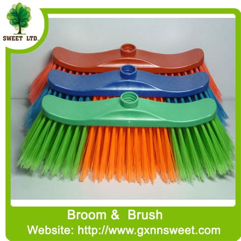 Cleaning Indoor Outdoor Plastic Broom with Wood Stick Brooms in Brooms ...