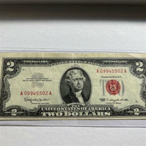 1963 Two Dollar Bill Red Seal Note | #3917942108