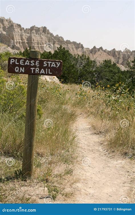 Hiking Trail in Badlands National Park Stock Image - Image of land, brown: 21793731