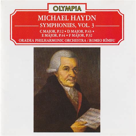 Conductor Romeo Rimbu » Michael Haydn, Symphonies Vol. 3