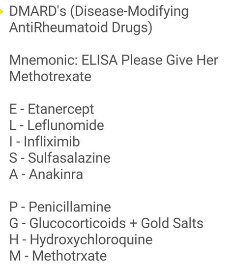 DMARDs... (*) ELISA Please Give Her Methotrxate... [ 1st Choice DMARD - Methotrexate ] | Medical ...