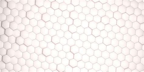 Premium Photo | White hex tiles background 3d render