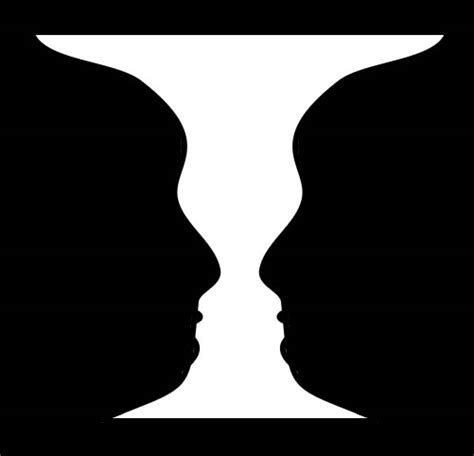 Faces or a Vase? Optical Illusion Picture