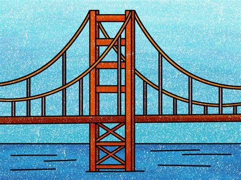 How to Draw the Golden Gate Bridge - HelloArtsy