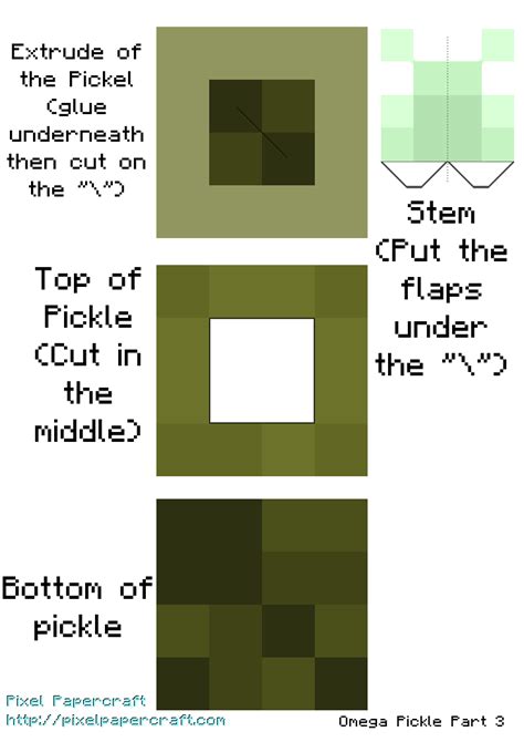 Papercraft Minecraft 1.13 Sea Pickles ( includes bonus "Omega Pickle") | Minecraft 1, Minecraft ...