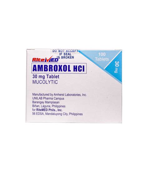 Ambroxol 30Mg Tablet – Ritemed Available at Rose Pharmacy.