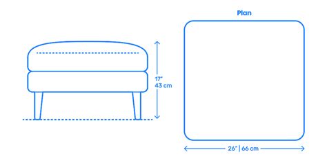 Burrow Nomad Ottoman Dimensions & Drawings | Dimensions.Guide