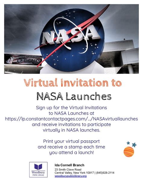 NASA Virtual Launches | Woodbury Public Library