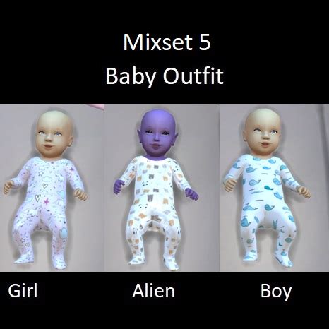 Mixset 5 baby outfit - The Sims 4 Mods - CurseForge