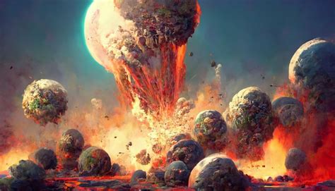 Premium Photo | Destruction of planets concept art illustration ...